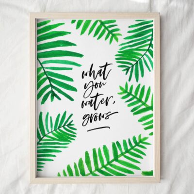Leaf Quote Art Print