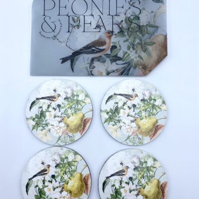 Pears & Peonies Set of 4 Coasters