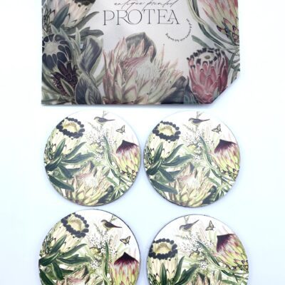 Protea Garden Set of 4 Coasters
