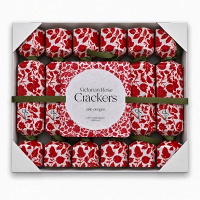 Victorian Rose Christmas Crackers | Set of 6