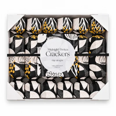 Midnight Protea Christmas Crackers | Set of 6